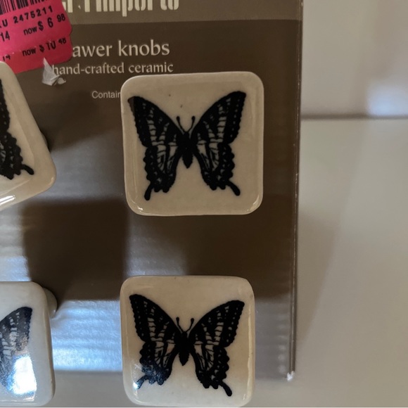 Pier 1 Imports Drawer Pulls Butterfly Butterflies - Picture 2 of 5